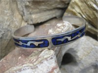 Sterling Silver Lapis Lazuli Hallmarked Bracelet