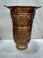 Copper flower pot with handles 13.5