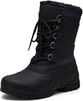 Jousen Men's Waterproof Snow Boots 10 Black