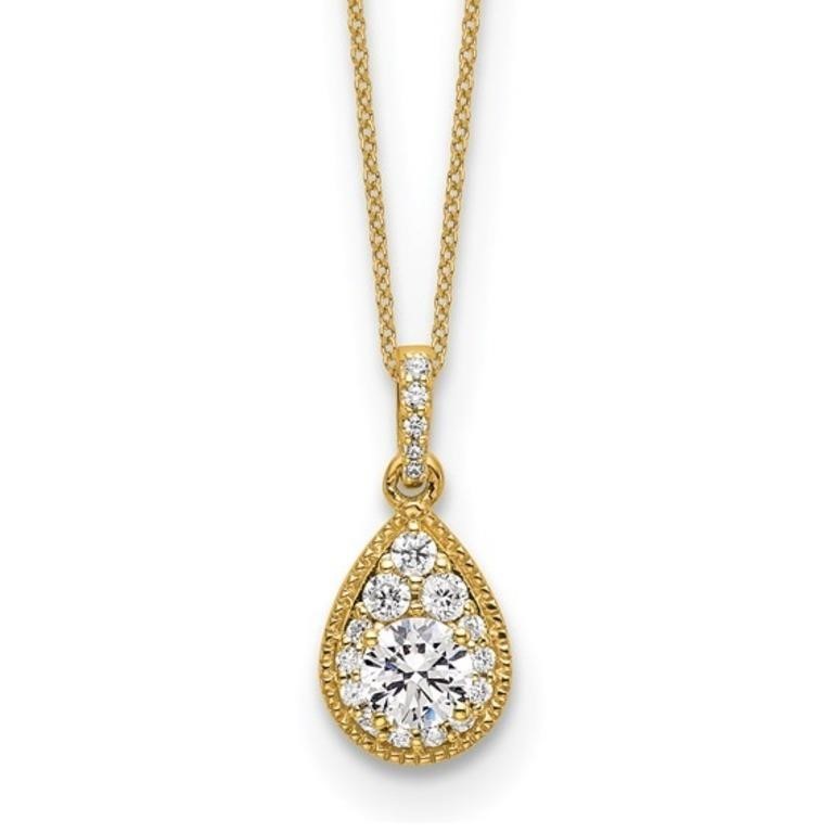 10 Kt Lab Grown Diamond Pendant Necklace