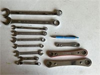 BOX LOT: WRENCHES - COMBINATION, BOXED,