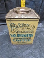 Antique Paxton & Gallagher Coffee Tin Omaha
