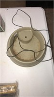 Heated water bowl, 50watt light bulb, windshield