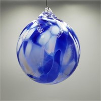 Blue Art Glass Ornament