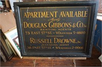 Vintage 2 Sided Wood Advertising Sign