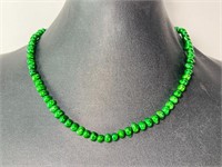 Green Dyed Pearl Necklace