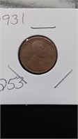 1931 Wheat Back Penny