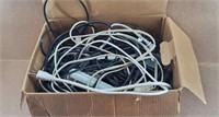 Box of Extension Cords & Power Strips