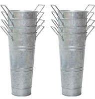 ($63) Notakia 8 Pcs Galvanized Metal Vases