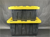 Stackable Plastic Storage Tubs with Lids