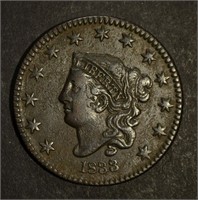 1833 LARGE CENT, XF
