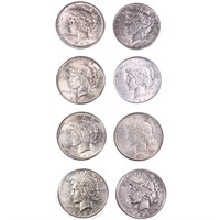 1925-1935 Peace Silver Dollar Collection [8