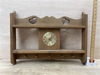 Wooden mantle wall clock