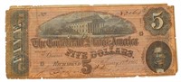 Series 1864 Confederate States $5.00 Large Note