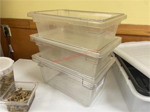 LOT - (3) LEXAN STORAGE CONTAINERS