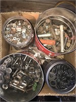 Assortment of tow ring pins, O rings, chain