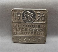 1936 Illinois Chauffer badge.