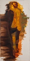 Abstract Nude Woman Oil on Canvas