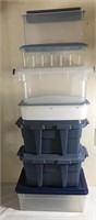 Lot of 7 Small Storage Tubs