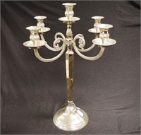 Electro plated 4 branch candelabrum