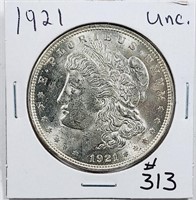 1921  Morgan Dollar   Unc