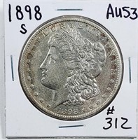 1898-S  Morgan Dollar   AU-55