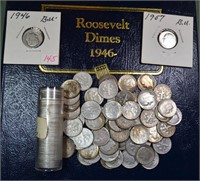 135 US Roosevelt silver dimes