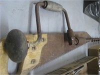 saw and a hand drill