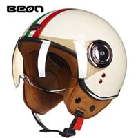 BEON Retro Motorcycle Helmet - Large
