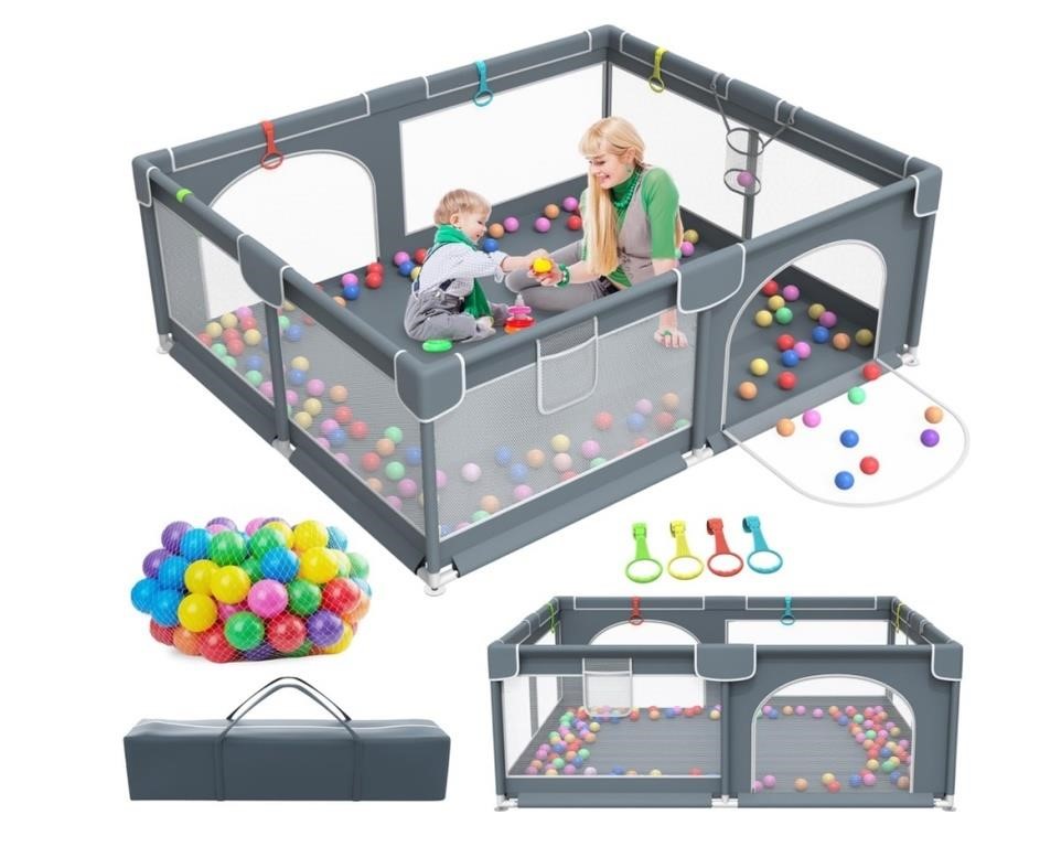 Baby Playpen, 79" x 63" Extra Large Play Yard