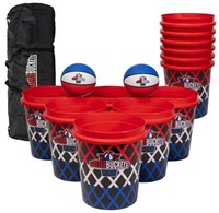 Battle Buckets Giant Yard Pong X Basket Ball Game