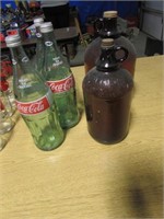 coke bottles & brown jugs incl:clorax