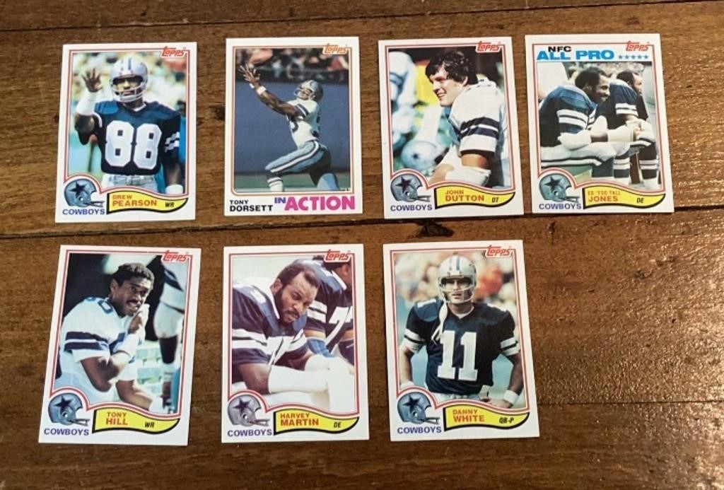 1982 Topps Dallas cowboy football cards