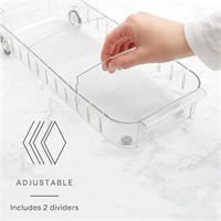 (U) YouCopia RollOut Fridge Caddy, 6" Wide, Clear