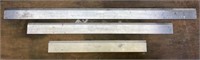 Lot of 3 Starrett No. 385 Straight Edges