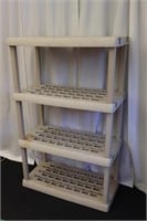 Four-shelf Plastic Shelving Unit