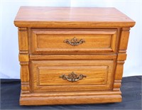 Wooden 2-Drawer Night Stand
