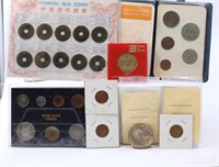 Coins from Canada, Britain, China, Netherlands etc