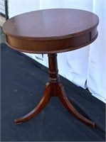 Wooden Drum Top Side Table
