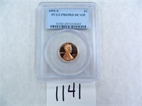 1992-S One Cent PCGS graded PR69 RD DC