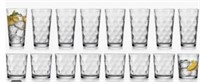 Home Essentials 16 Count Clear Glasses - 8 13oz