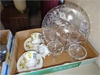 25th Anniversary serving platter cups saucers and