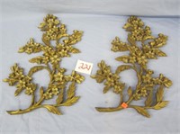 Pair of Floral Wall Sconces (Plastic) 20" tall