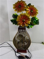 Fan w/Metal Flowers