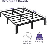 Greenforest Full Size Bed Frame Quick Lock Heavy D