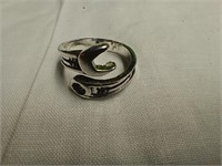 silver toned open end box end ring