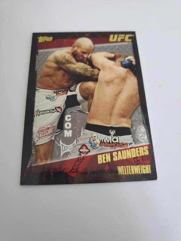 UFC Ben Saunders welterweight/ thick card