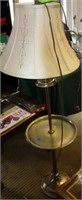 BRASS BASE FLOOR TABLE LAMP WITH SHADE