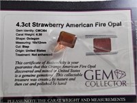 4.3ct Strawberry American FIre Opal