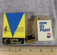 1950'S CROWN MUSICAL PEPSI-COLA LIGHTER IN BOX